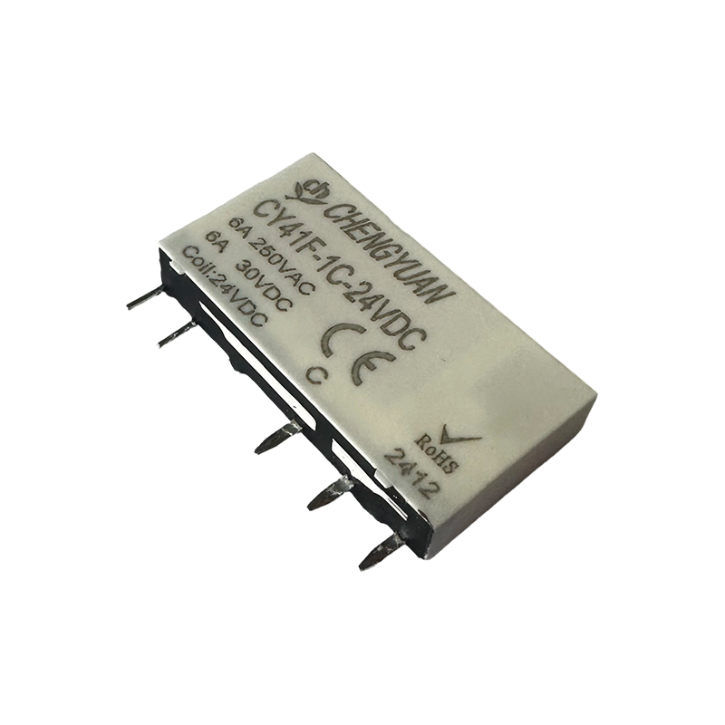 CY41F-relais, slank stroomrelais, 41F-relais, signaalrelais, 5-pins PCB 6A klein relais.