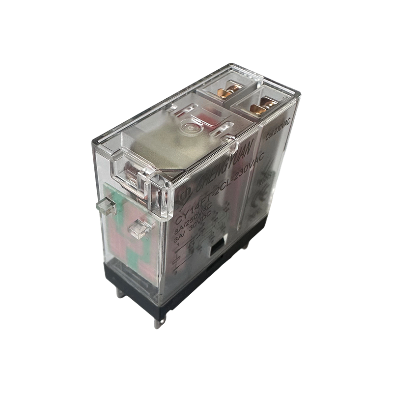 CY14FT-2CL relais, DPDT-relais, 14F breed voetrelais, 8A 5PIN vermogensrelais.