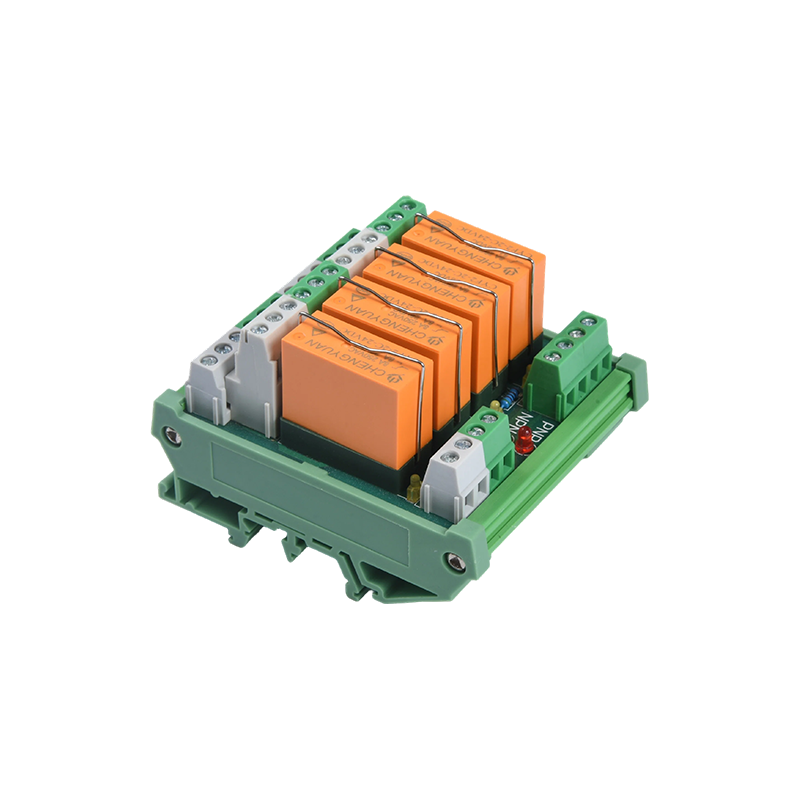 MCYF3 relaismodule, 14F railrelaismodule, 14F 16A industriële aansluitmodule.