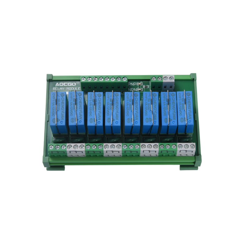MCYF1 relaismodule, 14F railrelaismodule, 14F 10A industriële aansluitmodule.