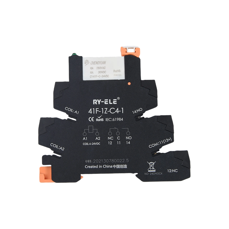 M41F relaismodule, 41F railrelaismodule, 41F slanke relaismodule beveiligingscircuit 6A.